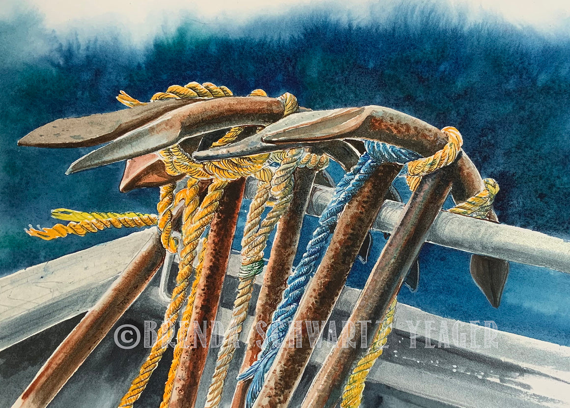 Original Watercolor Painting "Ready and Waiting"