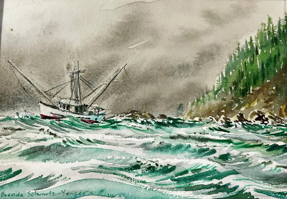 Original Watercolor Rock and roll